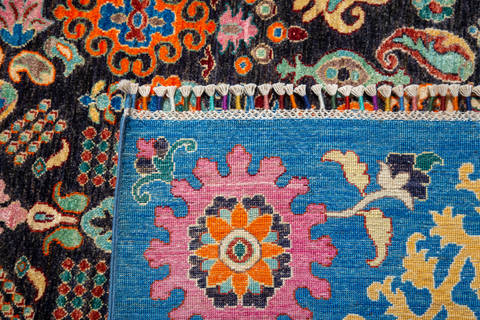 Chobi Black Hand Knotted 57 X 76 Area Rug 700-135774 Image 6