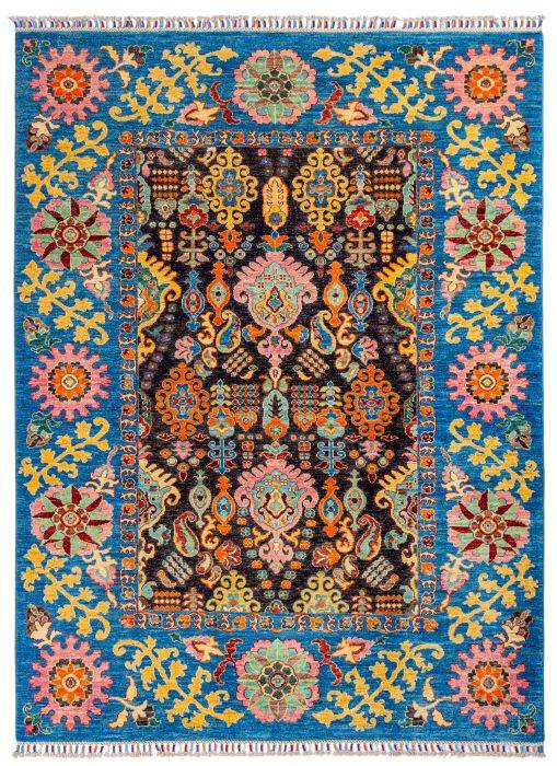 Chobi Black Hand Knotted 57 X 76 Area Rug 700-135774 Image 0