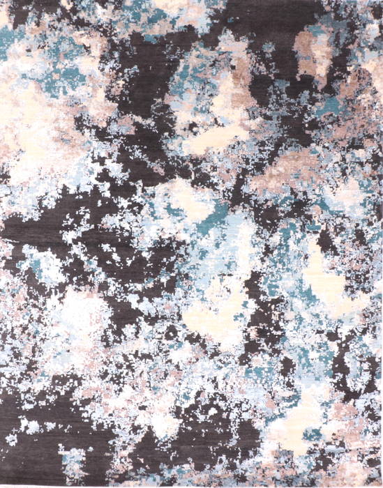 Jaipur Black Hand Knotted 81 X 101  Area Rug 905-135777 Image 0