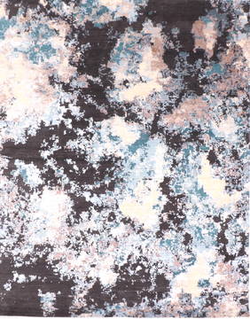 Jaipur Black Hand Knotted 8'1" X 10'1"  Area Rug 905-135777