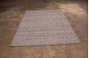 Modern-Contemporary Grey Hand Loomed 51 X 61  Area Rug 301-135804 Thumb 4