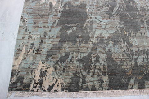 Jaipur Grey Hand Knotted 81 X 102 Area Rug 905-135812 Image 1