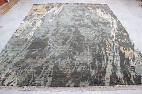Jaipur Grey Hand Knotted 81 X 102 Area Rug 905-135812 Image 2