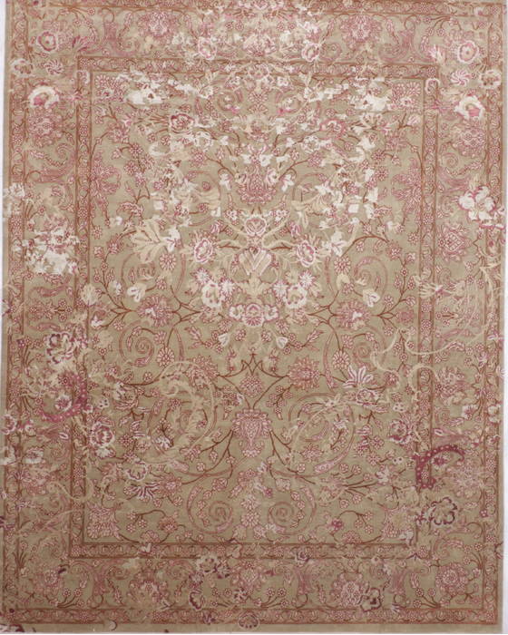 Jaipur Green Hand Knotted 80 X 103 Area Rug 905-135813 Image 0