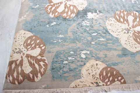 Jaipur Blue Hand Knotted 81 X 104 Area Rug 905-135814 Image 1