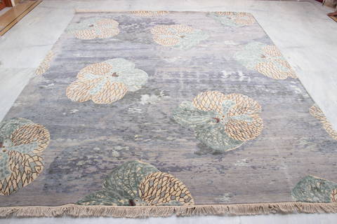 Jaipur Grey Hand Knotted 81 X 102  Area Rug 905-135817 Image 1