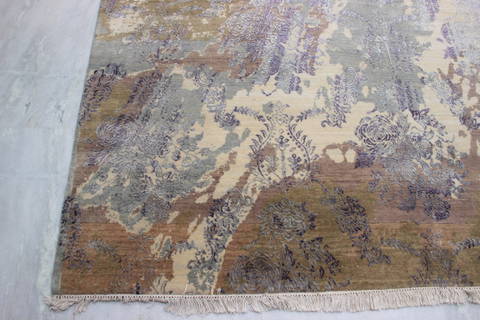 Jaipur Blue Hand Knotted 81 X 102 Area Rug 905-135820 Image 1