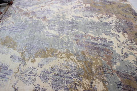 Jaipur Blue Hand Knotted 81 X 102 Area Rug 905-135820 Image 2