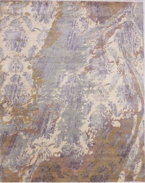 Jaipur Blue Hand Knotted 8'1" X 10'2"  Area Rug 905-135820