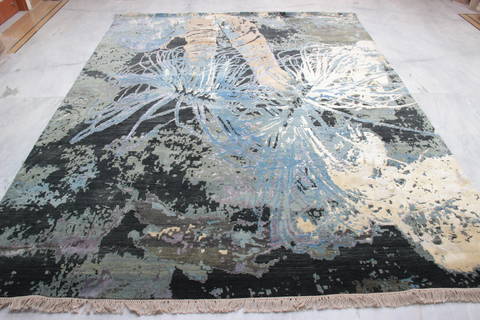 Jaipur Black Hand Knotted 711 X 103 Area Rug 905-135824 Image 2