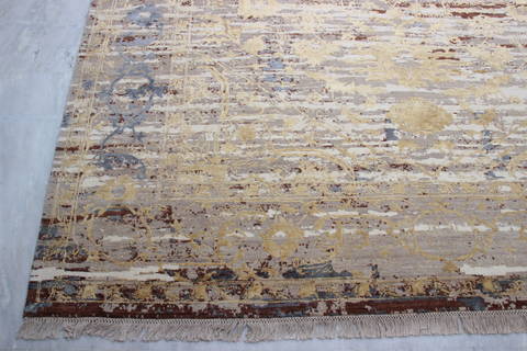 Jaipur Beige Hand Knotted 82 X 101 Area Rug 905-135830 Image 1