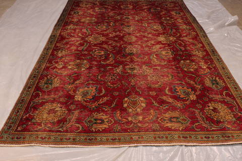 Tabriz Red Hand Knotted 510 X 94 Area Rug 301-135834 Image 2