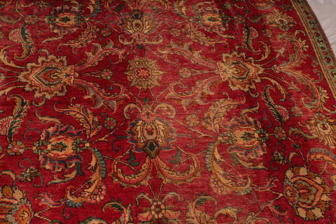 Tabriz Red Hand Knotted 510 X 94 Area Rug 301-135834 Image 5
