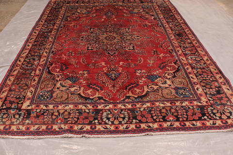 Tabriz Red Hand Knotted 66 X 97 Area Rug 301-135835 Image 1