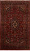 Shiraz Red Hand Knotted 66 X 87 Area Rug 301-135836 Thumb 0