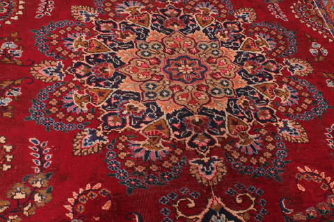 Mashad Red Hand Knotted 65 X 105 Area Rug 301-135837 Image 5