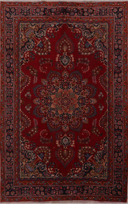 Mashad Red Hand Knotted 65 X 105 Area Rug 301-135837 Image 0