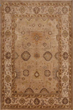 Oushak Brown Hand Knotted 9'2" X 11'9"  Area Rug 301-135840