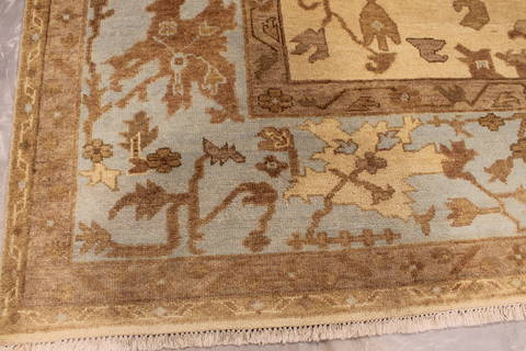 Oushak White Hand Knotted 90 X 119 Area Rug 301-135843 Image 3