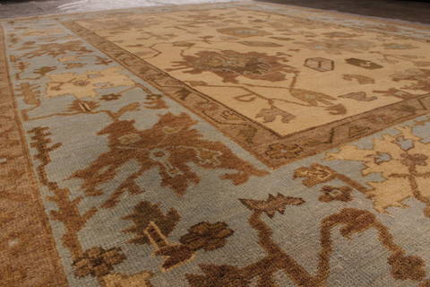 Oushak White Hand Knotted 90 X 119 Area Rug 301-135843 Image 4