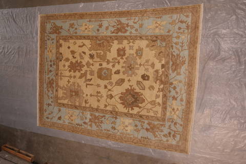 Oushak White Hand Knotted 90 X 119 Area Rug 301-135843 Image 9