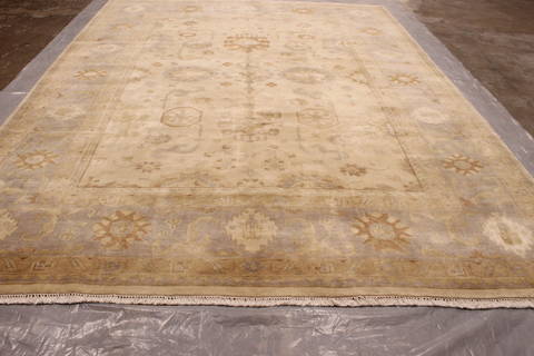 Oushak White Hand Knotted 90 X 1111 Area Rug 301-135845 Image 1