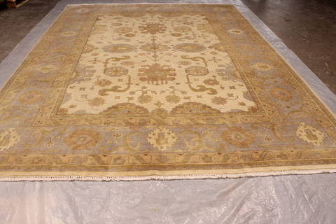 Oushak White Hand Knotted 90 X 1111 Area Rug 301-135845 Image 2