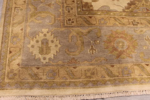 Oushak White Hand Knotted 90 X 1111 Area Rug 301-135845 Image 3