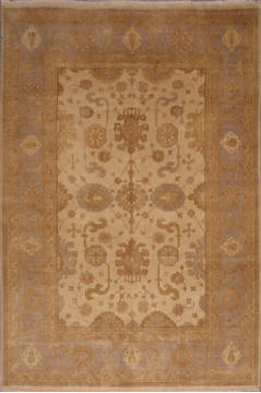 Oushak White Hand Knotted 9'0" X 11'11"  Area Rug 301-135845