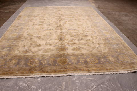 Oushak White Hand Knotted 90 X 120 Area Rug 301-135846 Image 1