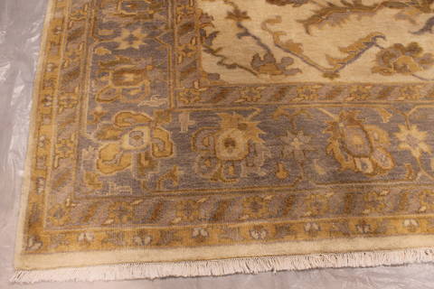 Oushak White Hand Knotted 90 X 120 Area Rug 301-135846 Image 3