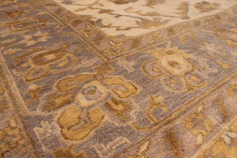 Oushak White Hand Knotted 90 X 120 Area Rug 301-135846 Image 4