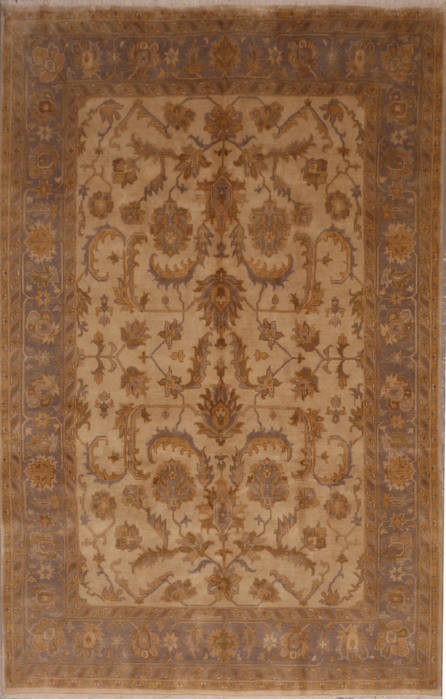 Oushak White Hand Knotted 90 X 120 Area Rug 301-135846 Image 0
