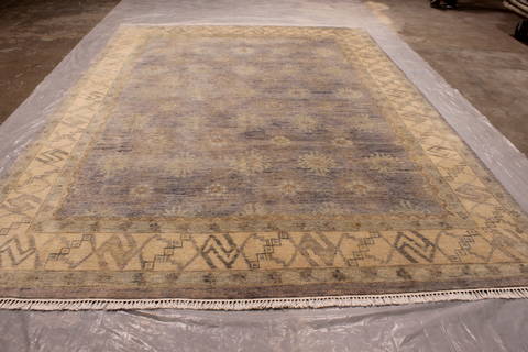 Oushak Grey Hand Knotted 89 X 119 Area Rug 301-135848 Image 1