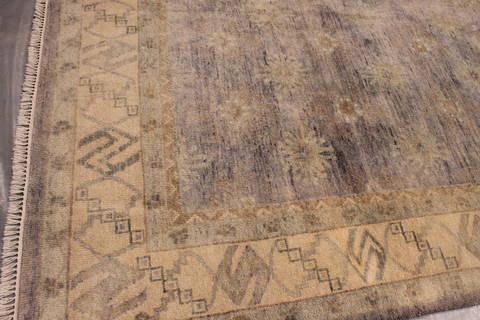 Oushak Grey Hand Knotted 89 X 119 Area Rug 301-135848 Image 6