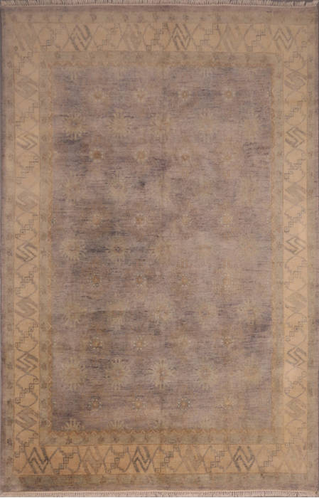 Oushak Grey Hand Knotted 89 X 119 Area Rug 301-135848 Image 0
