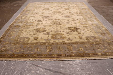 Oushak White Hand Knotted 811 X 122 Area Rug 301-135849 Image 1