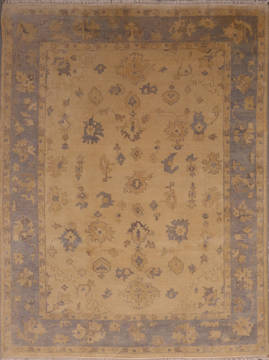Oushak White Hand Knotted 8'9" X 11'9"  Area Rug 301-135850