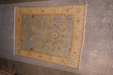 Oushak Blue Hand Knotted 810 X 117 Area Rug 301-135851 Image 10