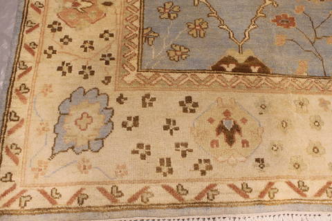 Oushak Blue Hand Knotted 810 X 117 Area Rug 301-135851 Image 3