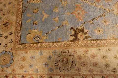 Oushak Blue Hand Knotted 810 X 117 Area Rug 301-135851 Image 6