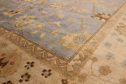 Oushak Blue Hand Knotted 810 X 117 Area Rug 301-135851 Image 7