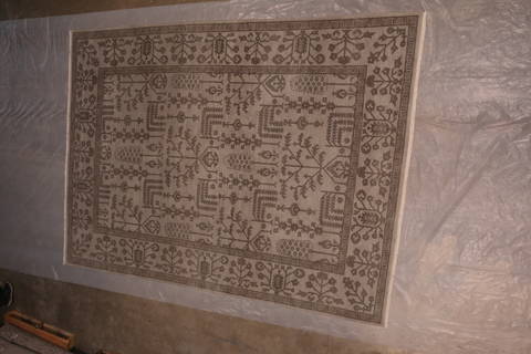 Oushak Grey Hand Knotted 90 X 120 Area Rug 301-135854 Image 8