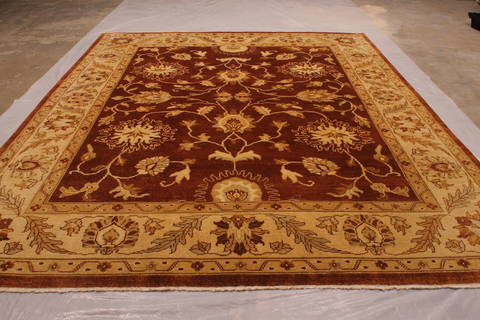 Oushak Brown Hand Knotted 90 X 119 Area Rug 301-135856 Image 1