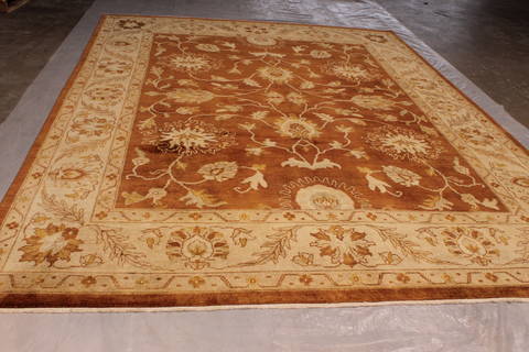 Oushak Brown Hand Knotted 90 X 119 Area Rug 301-135856 Image 2
