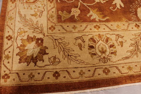 Oushak Brown Hand Knotted 90 X 119 Area Rug 301-135856 Image 3