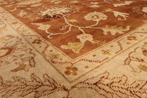 Oushak Brown Hand Knotted 90 X 119 Area Rug 301-135856 Image 4