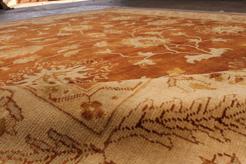 Oushak Brown Hand Knotted 90 X 119 Area Rug 301-135856 Image 5
