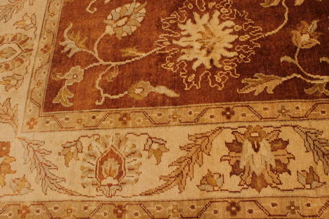 Oushak Brown Hand Knotted 90 X 119 Area Rug 301-135856 Image 6