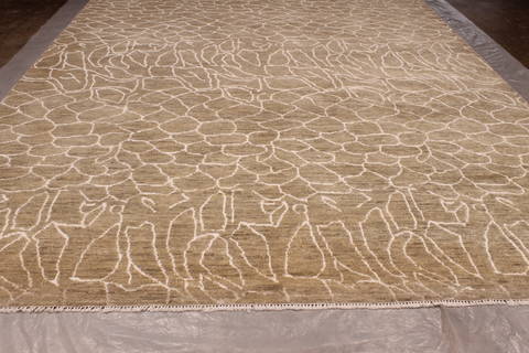 Oushak Green Hand Knotted 90 X 1111 Area Rug 301-135857 Image 2